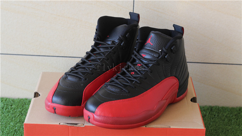 Air Jordan 12 Black Varsity Red Flu Game